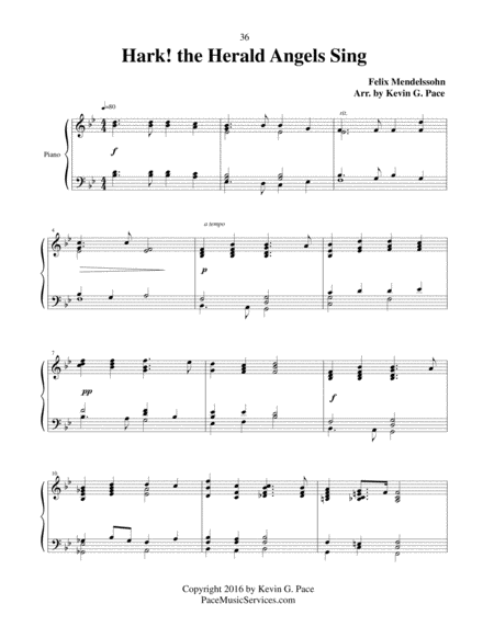 Hark The Herald Angels Sing Advanced Christmas Piano Solo Page 2