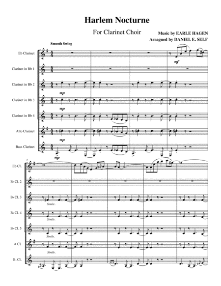 Harlem Nocturne Clarinet Choir Page 2