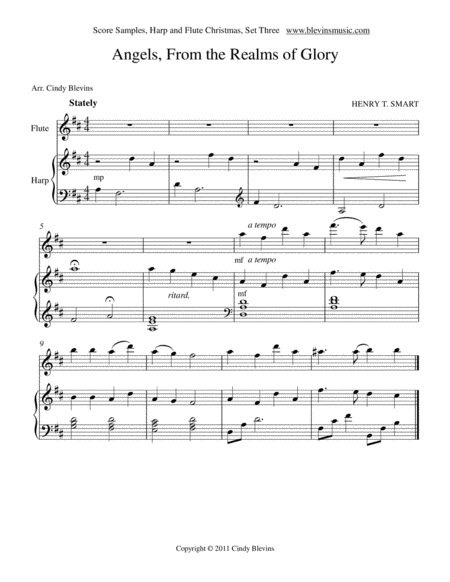 Harp And Flute For Christmas Set 3 Five Arrangements For Harp And Flute Page 2