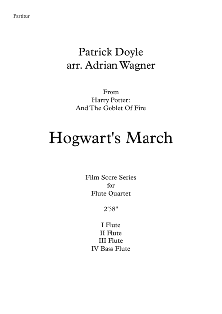 Harry Potter Hogwarts March Flute Quartet B Fl Arr Adrian Wagner Page 2