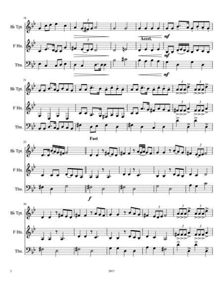 Hava Nagila For Brass Trio Page 2
