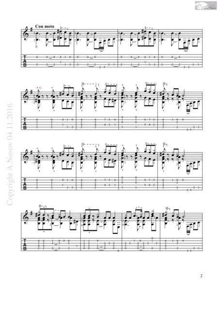 Hava Nagila Sheet Music For Guitar Page 2