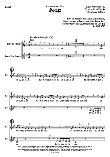 Havana Vocals Page 2