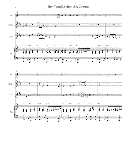 Have Yourself A Merry Little Christmas Duet For Soprano And Tenor Saxophone Page 2