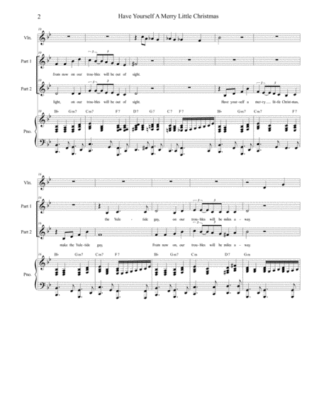 Have Yourself A Merry Little Christmas For 2 Part Choir Page 2