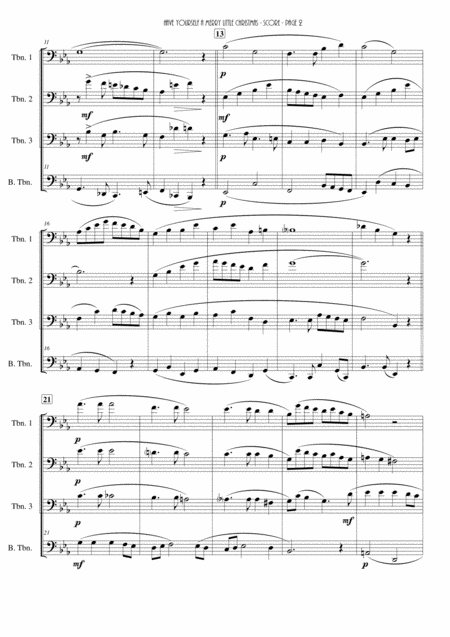 Have Yourself A Merry Little Christmas For Trombone Quartet Page 2