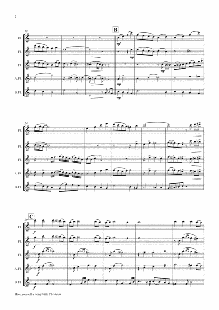 Have Yourself A Merry Little Christmas From Meet Me In St Louis Flute Quintet Page 2