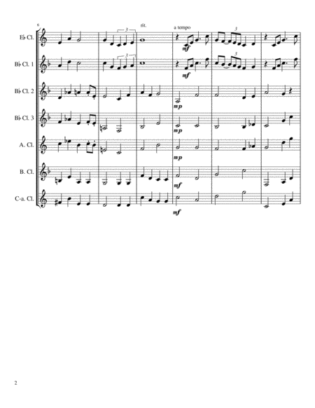 Have Yourself A Merry Little Christmas From Meet Me In St Louis Full Clarinet Choir Page 2