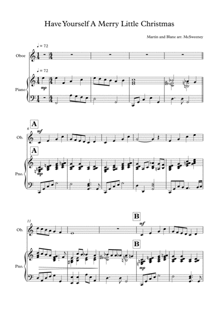 Have Yourself A Merry Little Christmas Oboe Solo Page 2