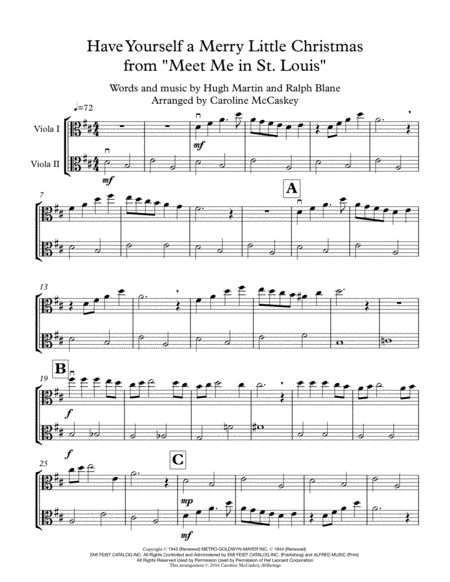 Have Yourself A Merry Little Christmas Viola Duet Page 2