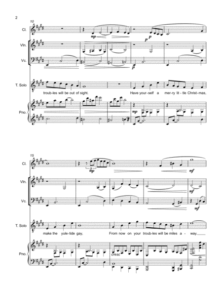 Have Yourself A Merry Little Christmas Vocal Solo Piano Trio Clarinet Page 2