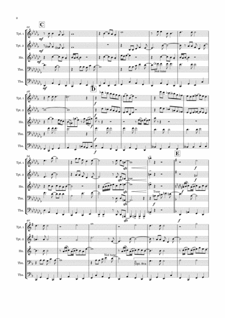 Hawaii Five O Theme Brass Quintet Page 2