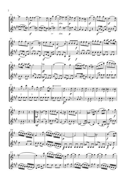 Haydn Quartet No 41 Arr Flute And Clarinet Page 2