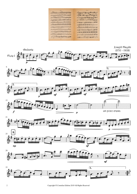 Haydn Symphony 101 The Clock Flute Duo Page 2