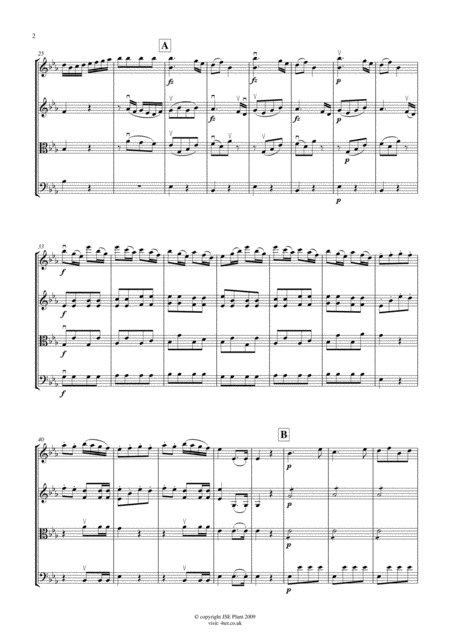 Haydn Trumpet Concert In Eb Major Mov 3 For String Quartet Score And Parts Page 2