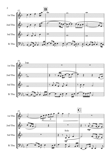 He Aint Heavy Hes My Brother Trombone Quartet Page 2