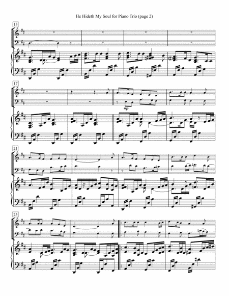 He Hideth My Soul For Piano Trio Page 2