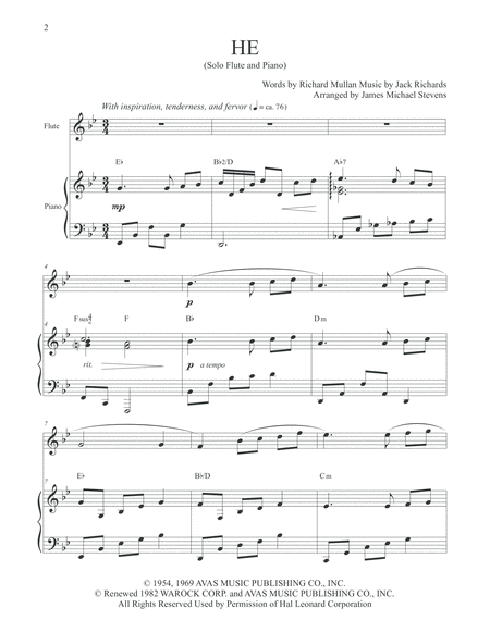 He Inspirational Music Flute Piano Page 2