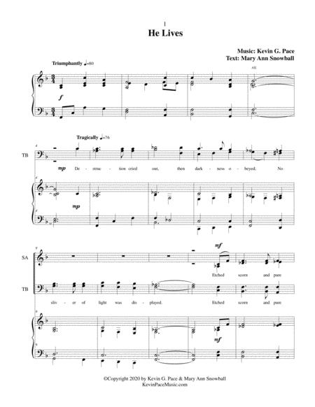 He Lives Sacred Satb Choir With An Easter Theme Page 2