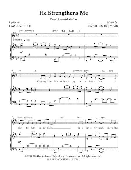 He Strengthens Me Vocal Solo Or Unison Choir Page 2