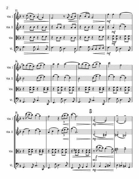 Heart And Soul Theme From Big String Quartet Page 2