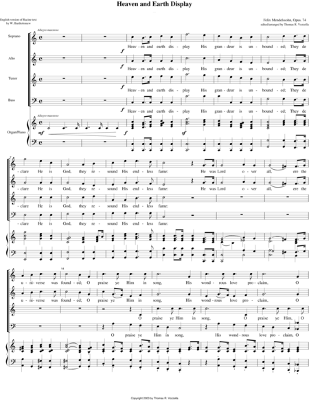 Heaven And Earth Display From Athalia Satb Page 2