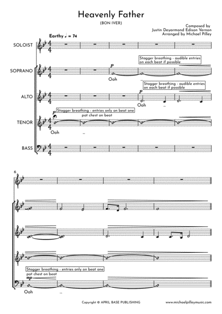 Heavenly Father Bon Iver Satb Choir Page 2