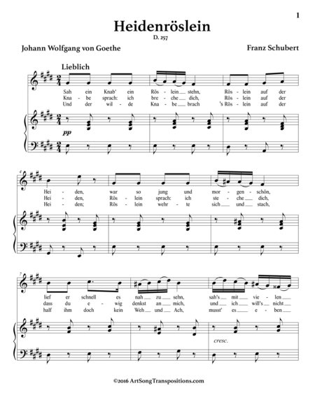 Heidenrslein D 257 E Major Page 2