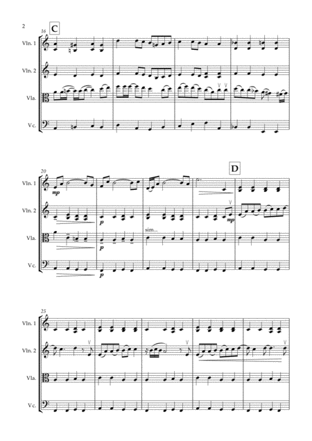 Hello By Lionel Richie For String Quartet Score And Parts Page 2