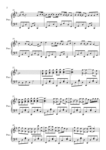 Hello E Minor By Adele Piano Page 2