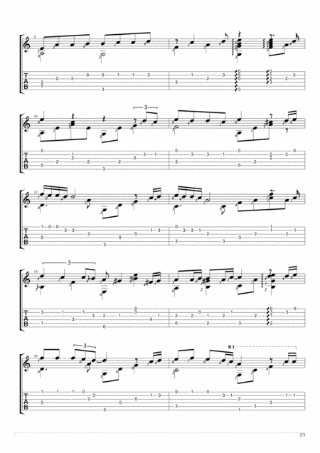 Hello Fingerstyle Guitar Solo Page 2