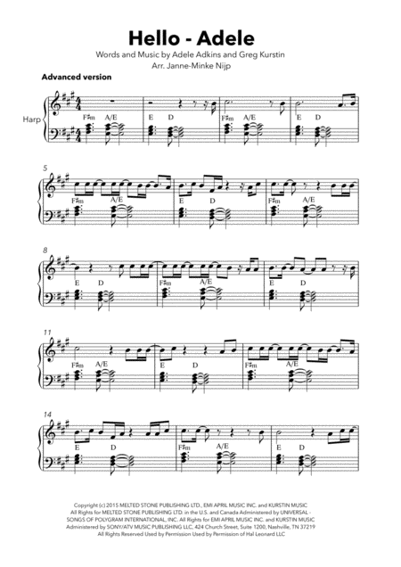 Hello Harp Solo Advanced Version Page 2