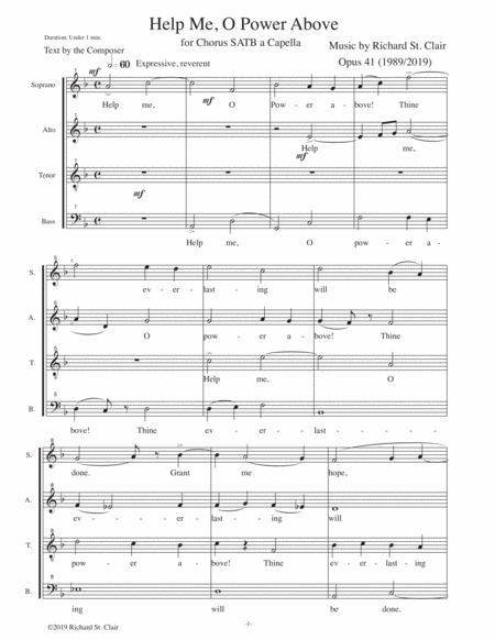 Help Me O Power Above A Short Anthem For Chorus Satb A Capella Page 2