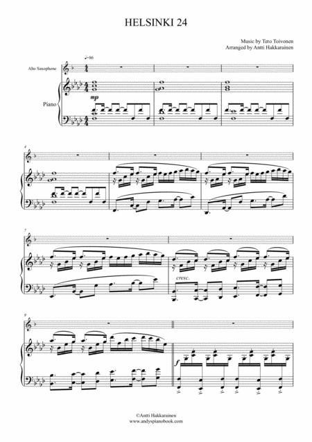 Helsinki 24 Alto Saxophone Piano Page 2