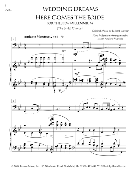 Here Comes The Bride For The New Millennium Cello Piano Page 2