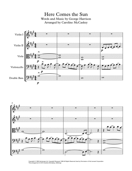 Here Comes The Sun String Orchestra Page 2