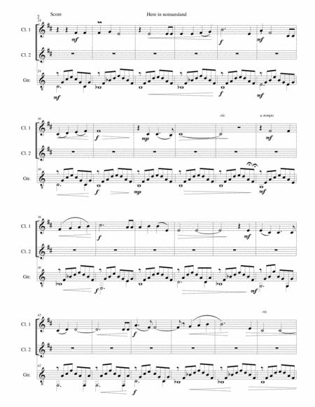 Here In Nomansland A Meditation In The Vosges For Two Clarinets And Guitar Page 2