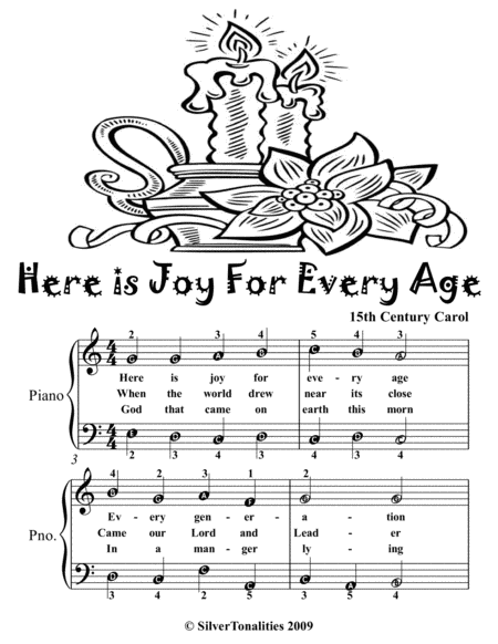 Here Is Joy For Every Age Easy Piano Sheet Music Tadpole Edition Page 2