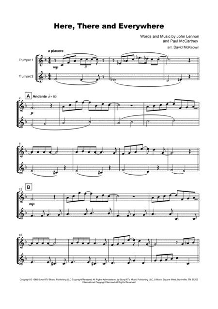 Here There And Everywhere By The Beatles For Trumpet Duet Page 2