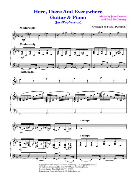 Here There And Everywhere For Guitar And Piano Video Page 2
