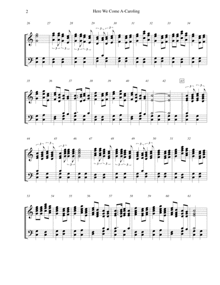 Here We Come A Caroling For 3 Octave Handbell Choir Page 2