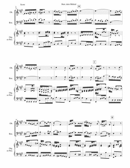 Herr Dein Mitleid From The Christmas Oratorio Weihnachtsoratorium Arranged For Oboe Bassoon And Organ Or Piano Page 2