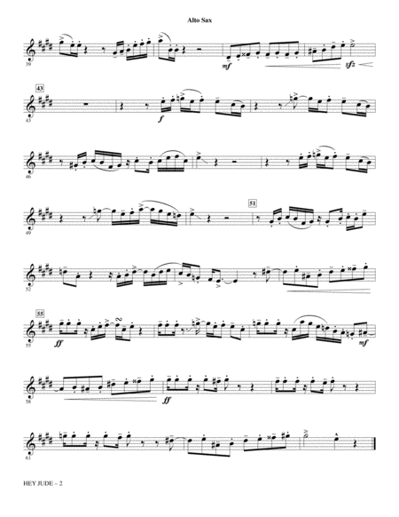 Hey Jude Arr Mark Brymer Alto Sax Page 2