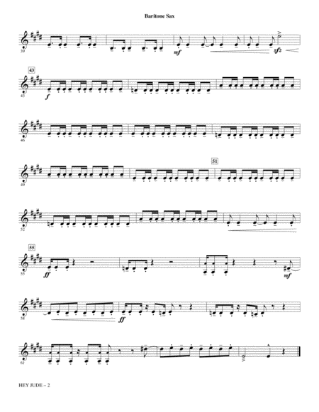 Hey Jude Arr Mark Brymer Baritone Sax Page 2