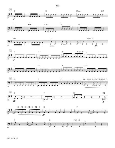 Hey Jude Arr Mark Brymer Bass Page 2