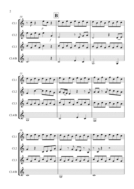 Hey Jude For Clarinet Quartet Page 2