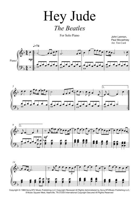 Hey Jude For Piano Page 2