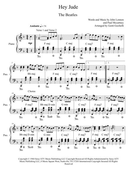 Hey Jude Piano Solo Page 2