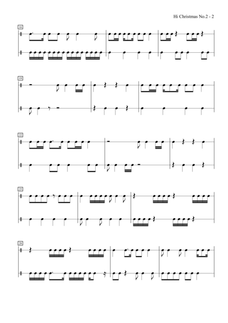 Hi Christmas No 2 Body Percussion Duet Page 2