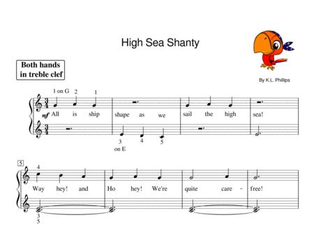 High Sea Shanty Beginner Piano Solo Page 2